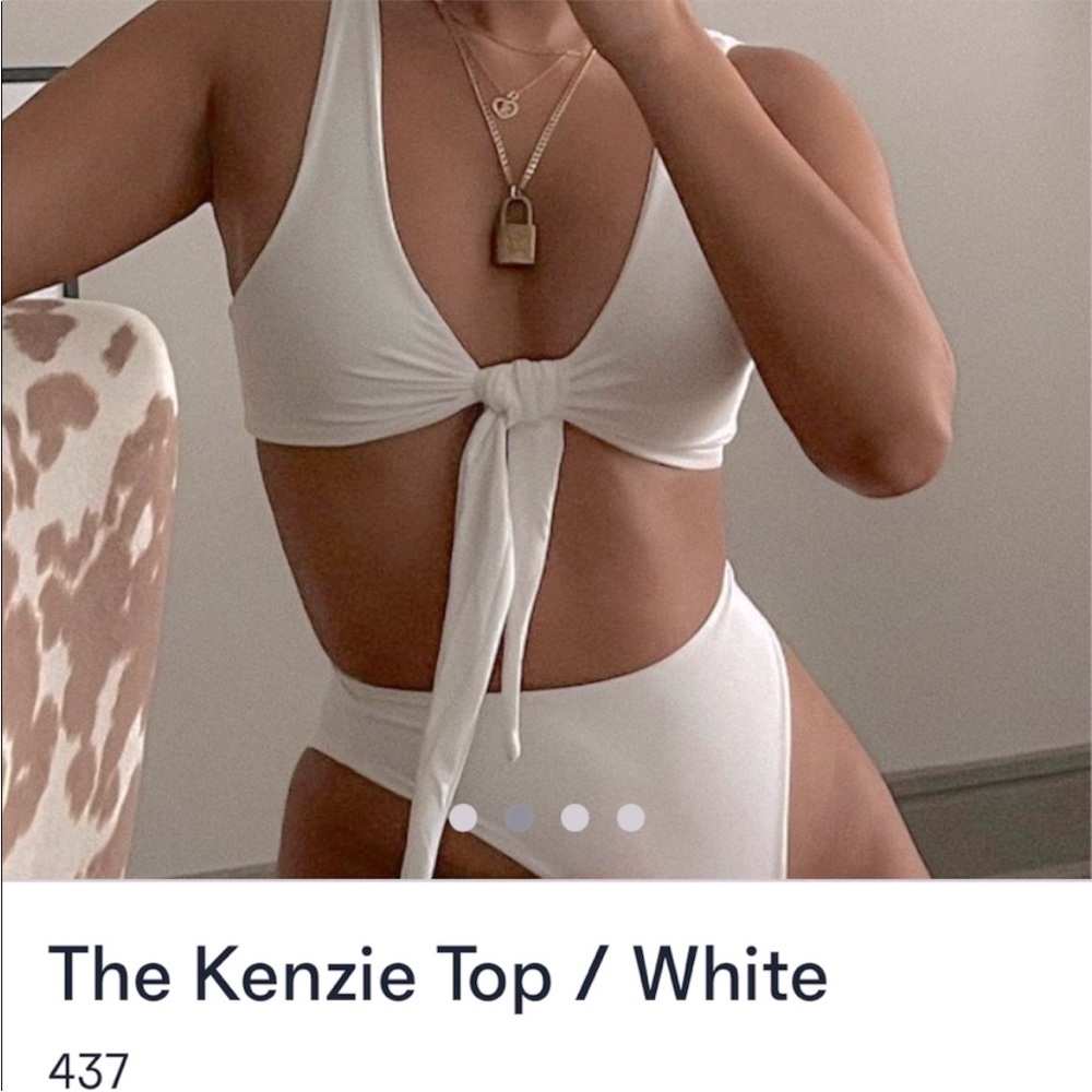 437 Tie Swim Top. Four Three Seven . White. Brand New. Never Worn